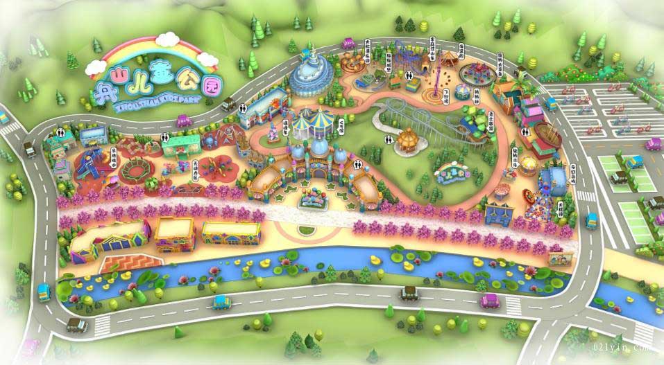游樂園地圖<strong>印刷</strong>
